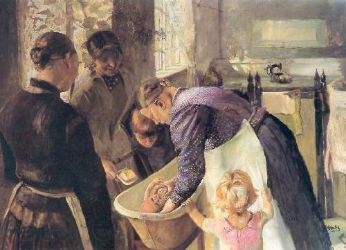 Christian Krohg I baljen. Norge oil painting art